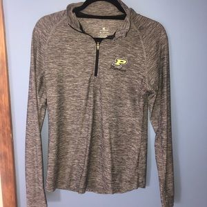 Purdue 1/4 zip long sleeve shirt